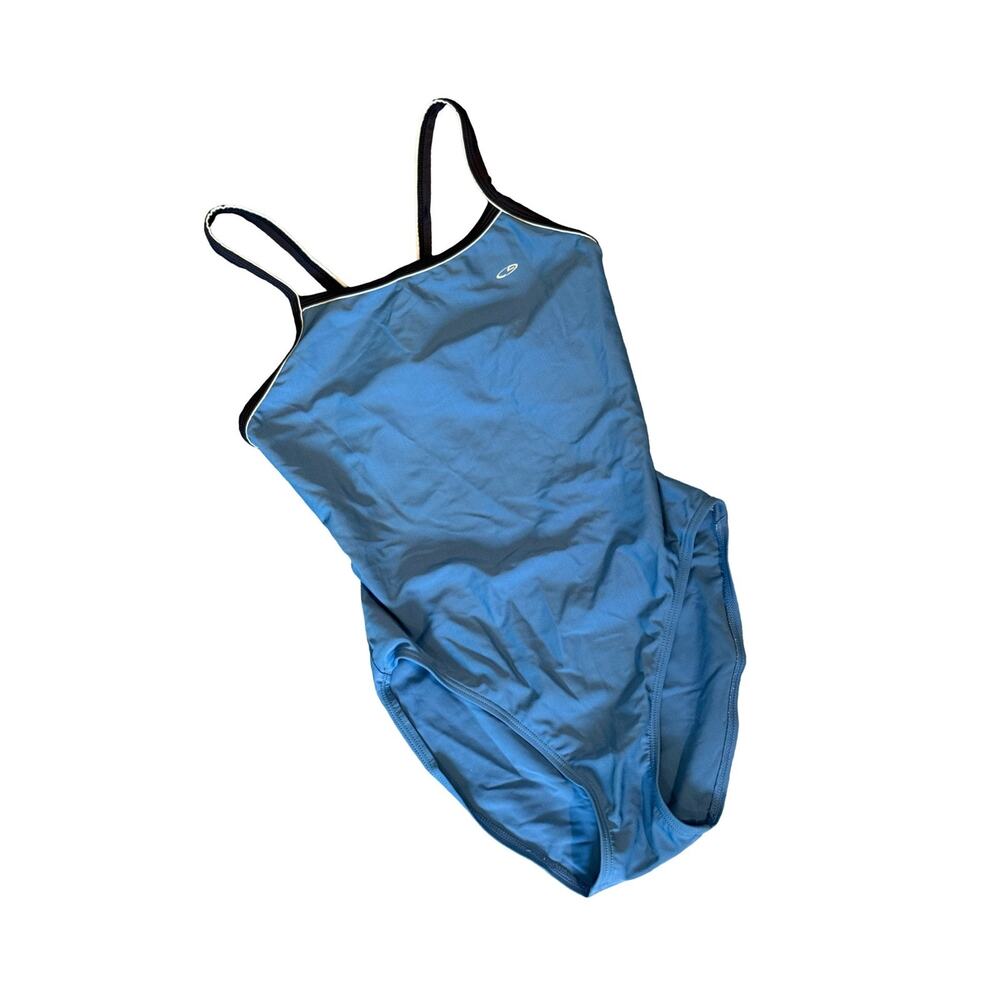 Champion Swimsuit Womens Size M Blue Athletic Racerback Training One Piece Beach